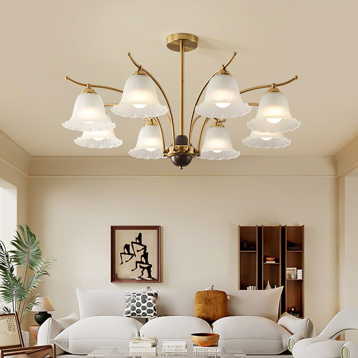 Flora Brass Elegance Chandelier
