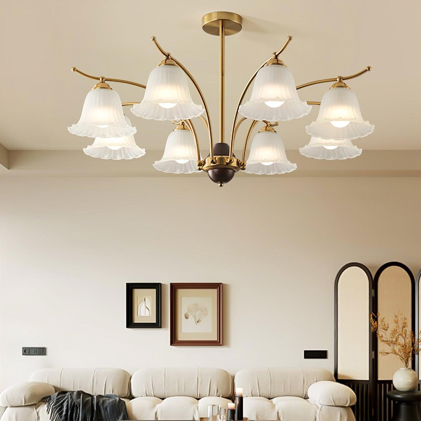Flora Brass Elegance Chandelier