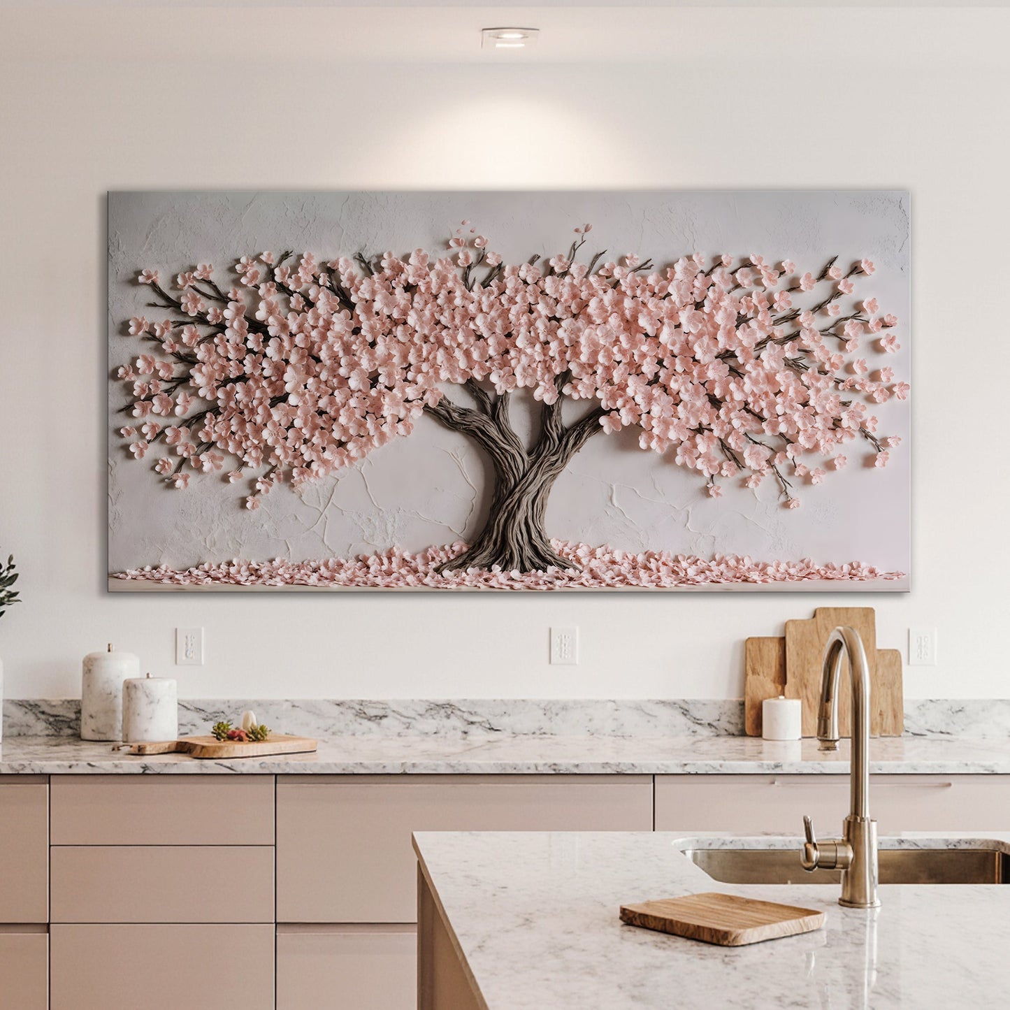 Soft Blush Blossoms Wall Art