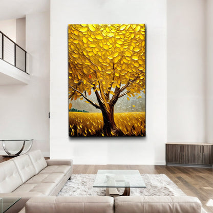 Golden Tree Breeze Study Wall Art