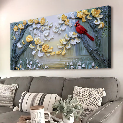 Crimson Wing & Gilded Petal Form Wall Art