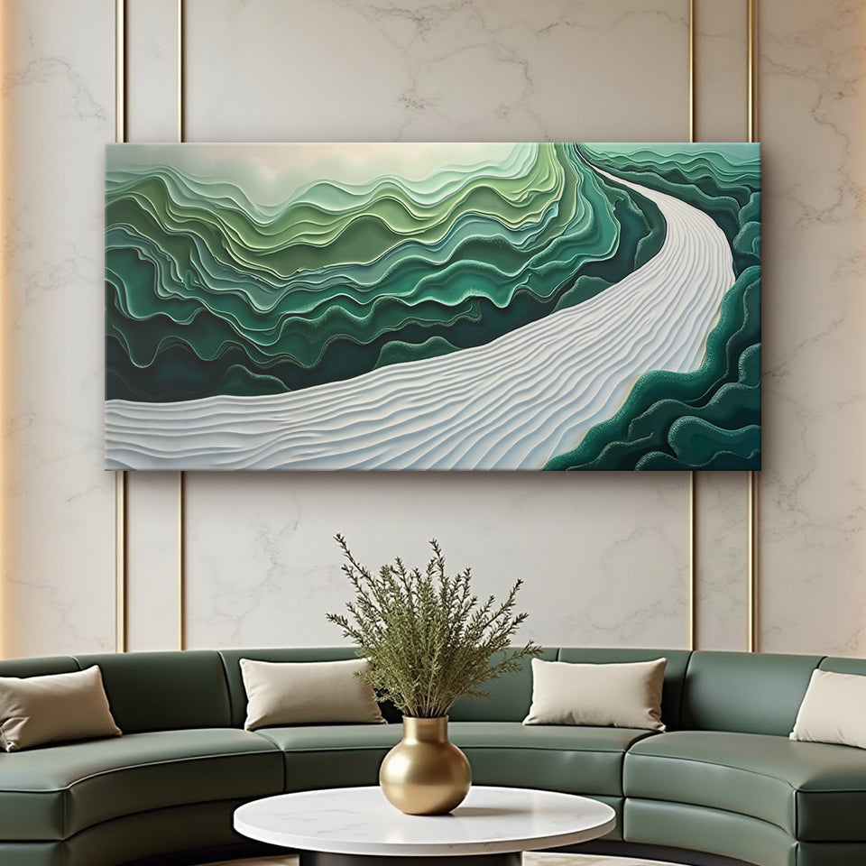 Green Current Harmony III Wall Art