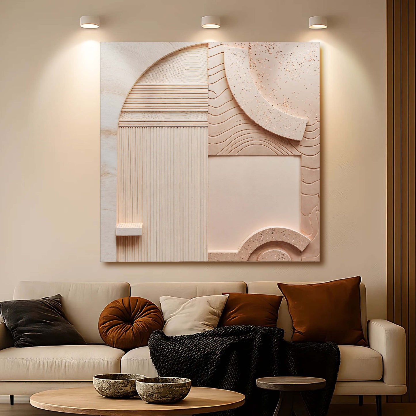 Earthen Peach Minimalist Wall Art