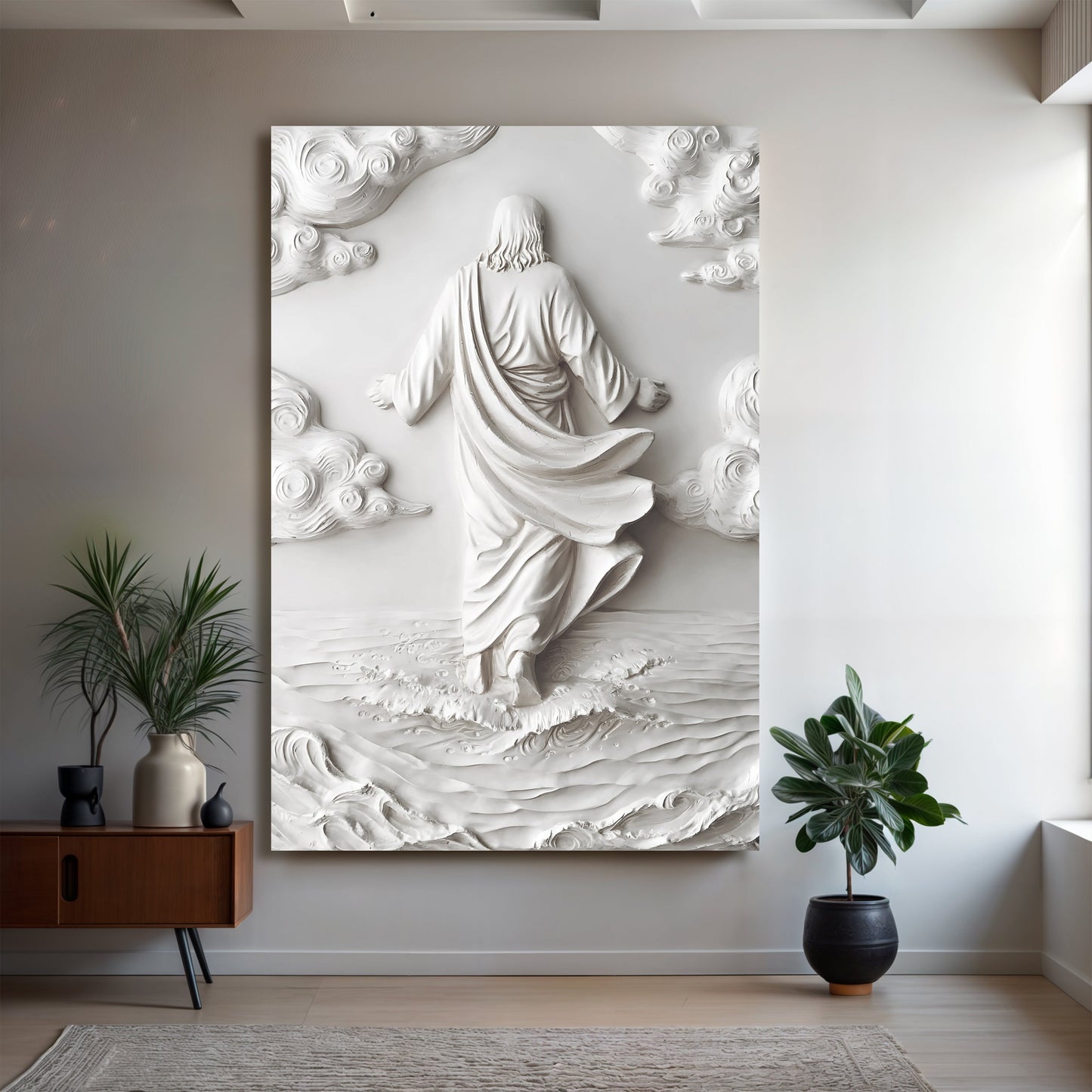 Christ Over the Waves – Modern Form Wall Art