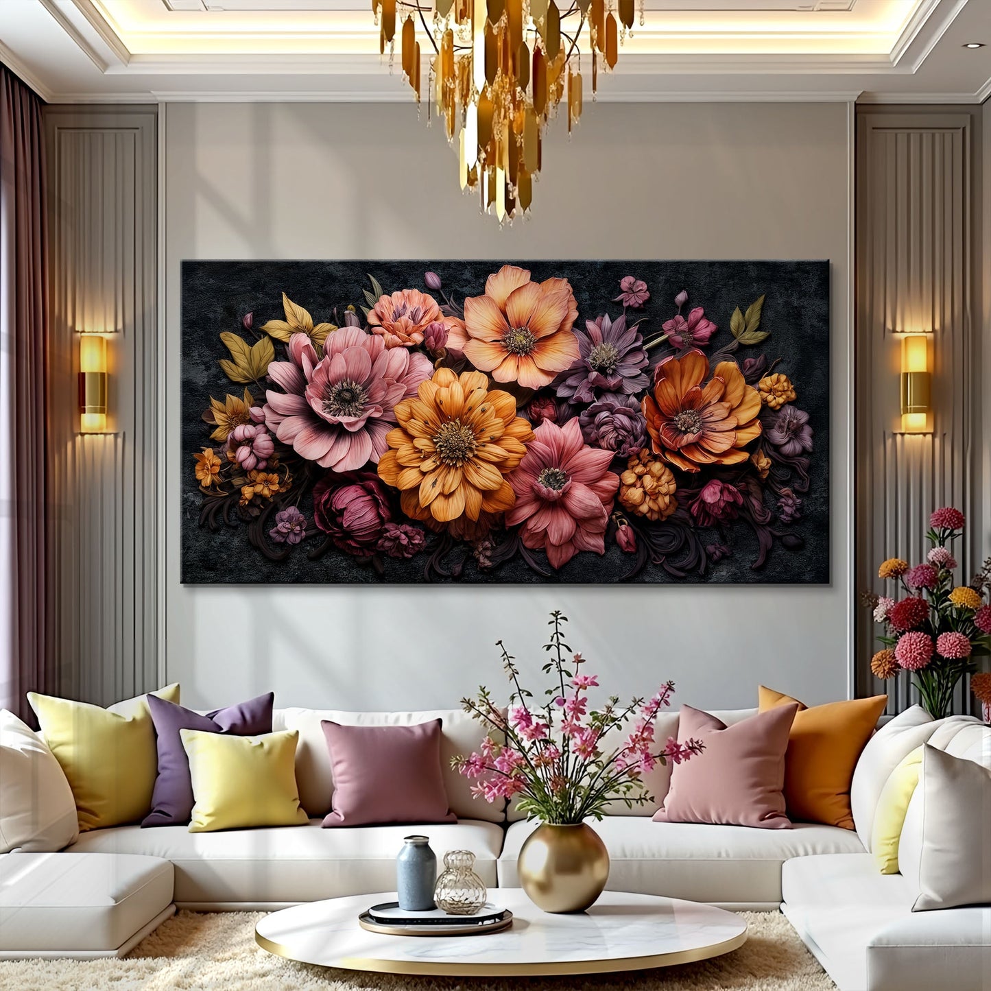 Vivid Bloom Composition Wall Art