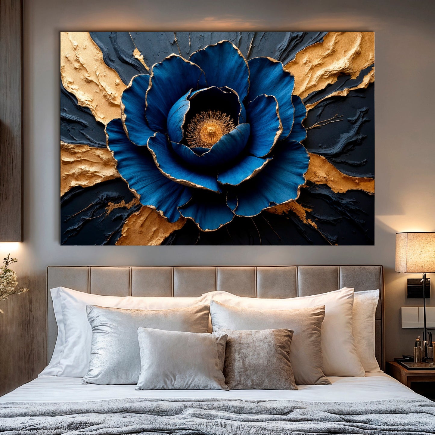 Sapphire Bloom Wall Art