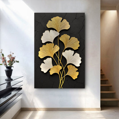 Ginkgo Aura in Gold Wall Art
