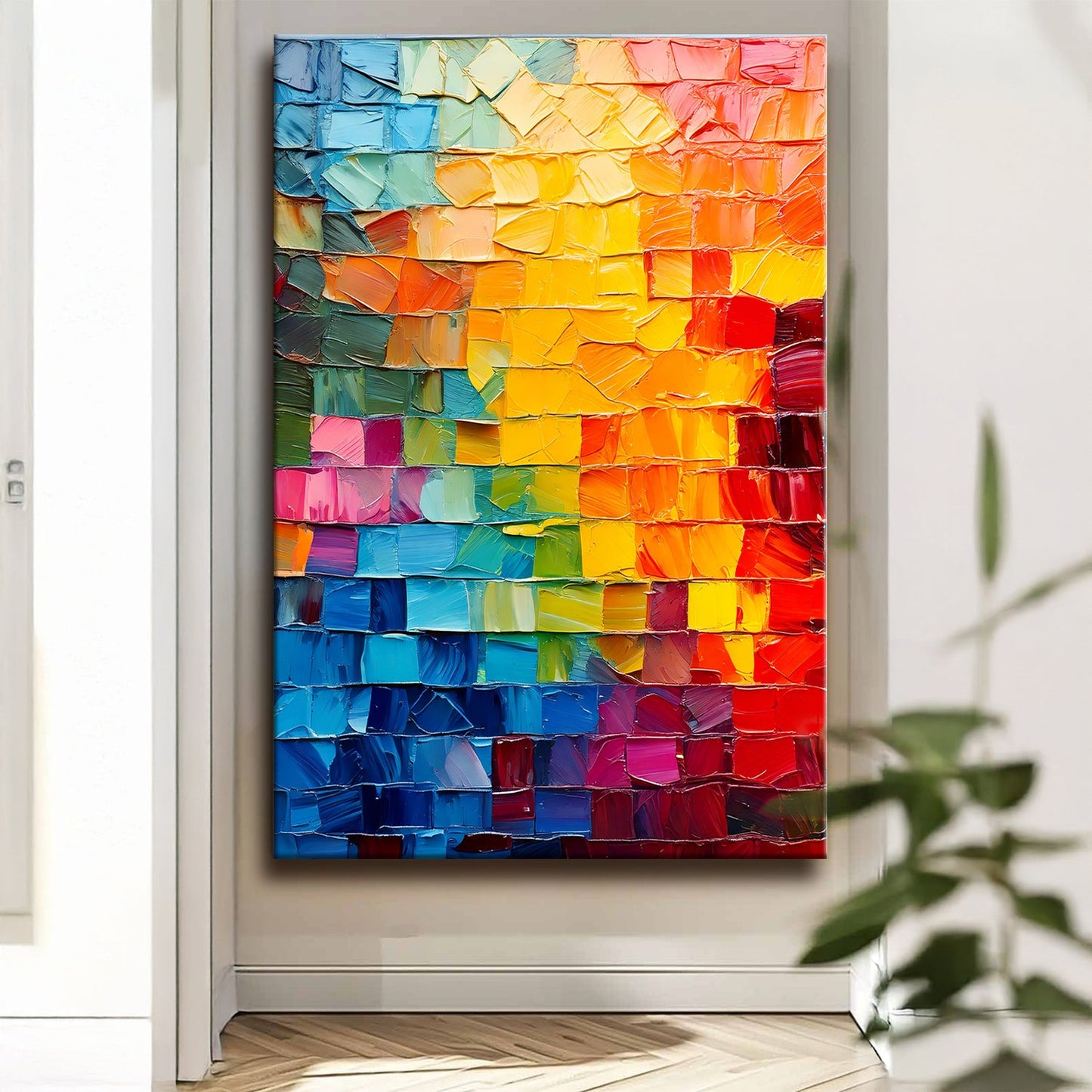Chromatic Tile Harmony Wall Art