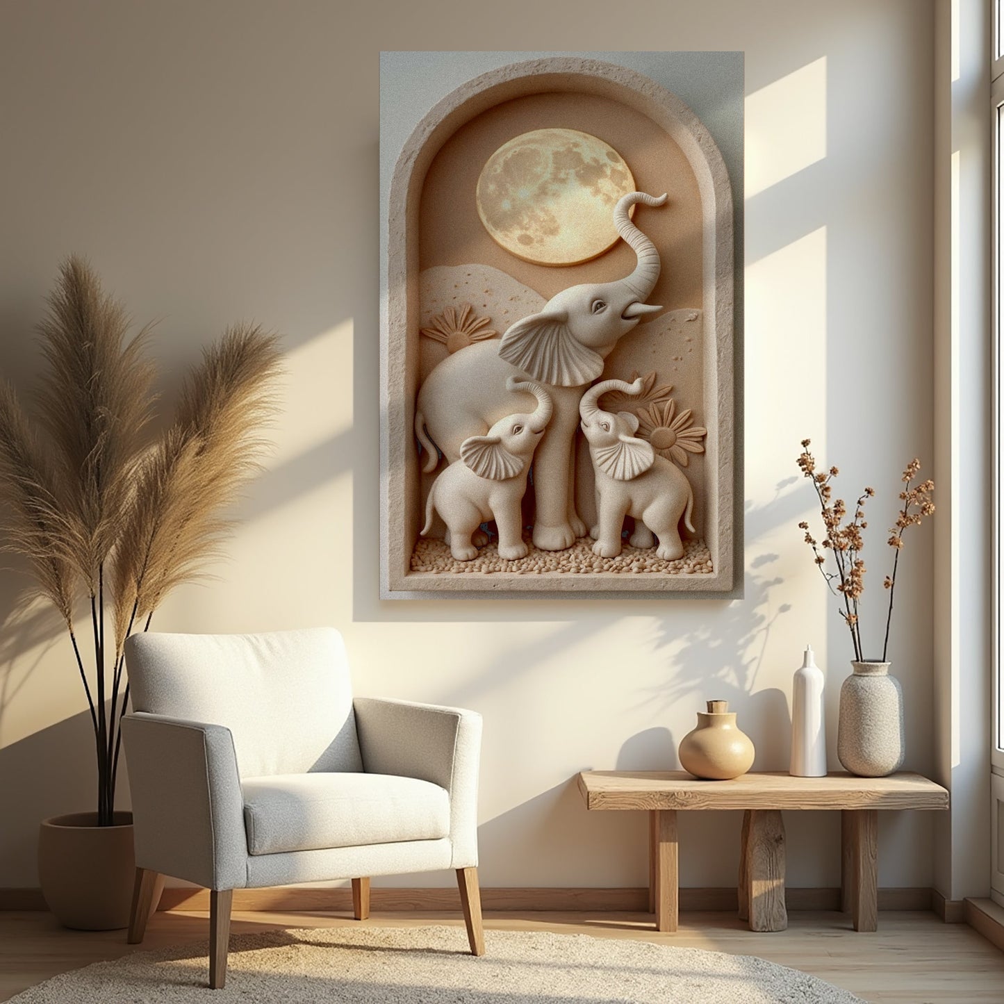Elephant Serenity Composition Wall Art
