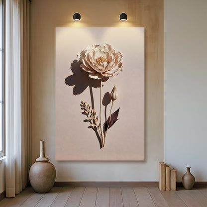 Solitary Flower Outline Wall Art