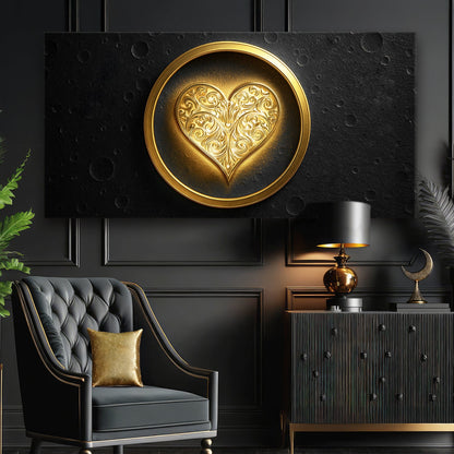 Shadowed Heart Wall Art