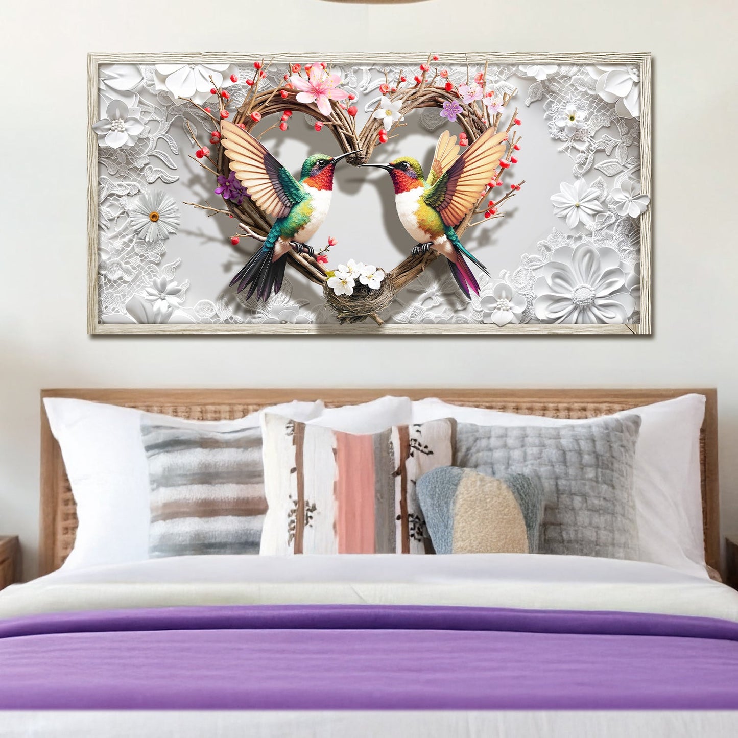 Contemporary Hummingbird Silhouettes IV Wall Art