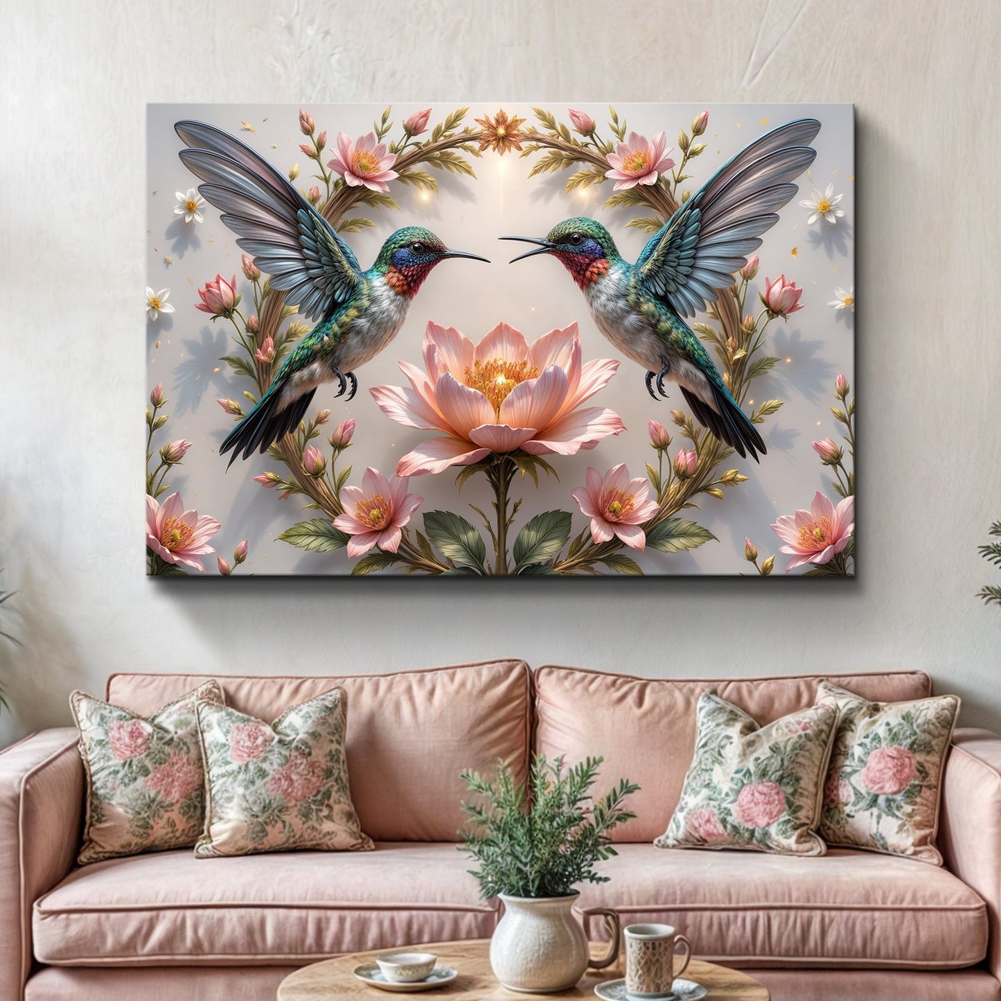Sculptural Flight of Hummingbirds VI Wall