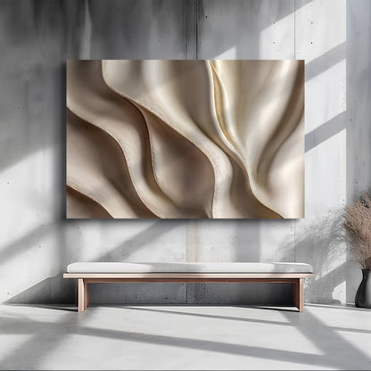Modern 3D Wave Geometry Wall Art