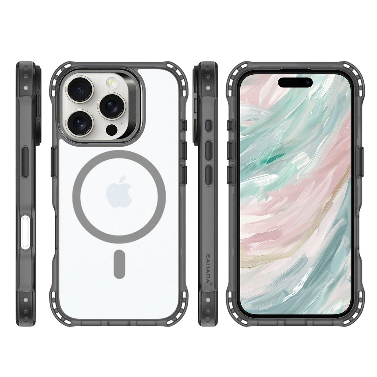 iPhone 16 Pro Clear Kickstand Case - Anti-Slip, Rugged, MagSafe | Venture Series