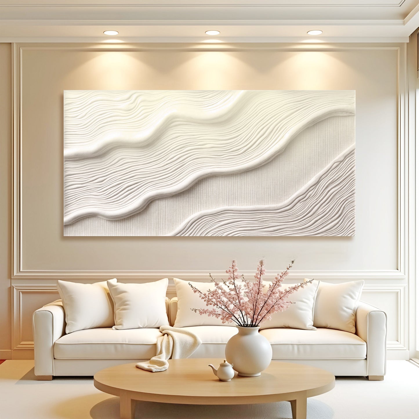 Sculpted Ivory Minimalism II Wall Art