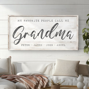 Grandma’s Favorite People – Modern Script Panel