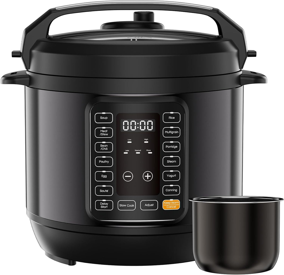 16-in-1 Electric Pressure Cooker, 6QT Programmable Multi Cooker with 12 One-Touch Presets, Soup Steam Yogurt and More, Ceramic Inner Pot Delay Start & Keep Warm, Includes Recipe Guide, Black