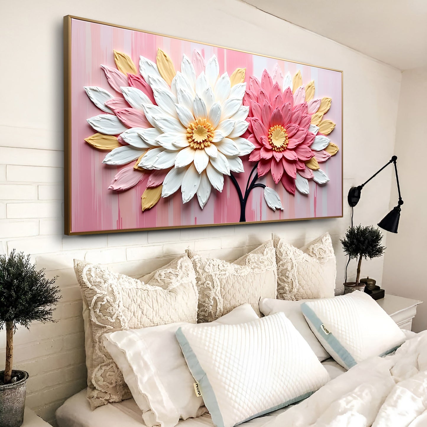 Blushing Floral Portrait Wall Art