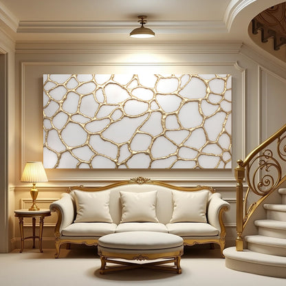 Golden Synapse Composition Wall Art