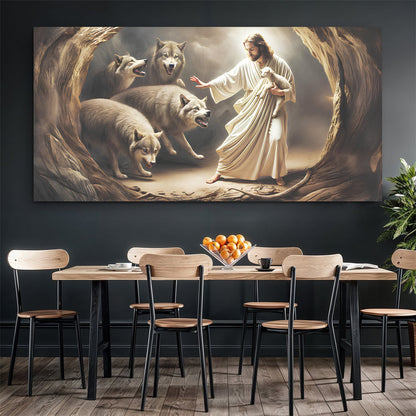 Jesus Protects the Lamb III Wall Art