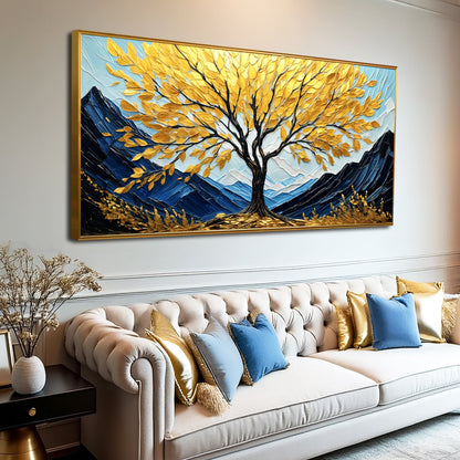 Contemporary Sanctuary in Gold Wall Art