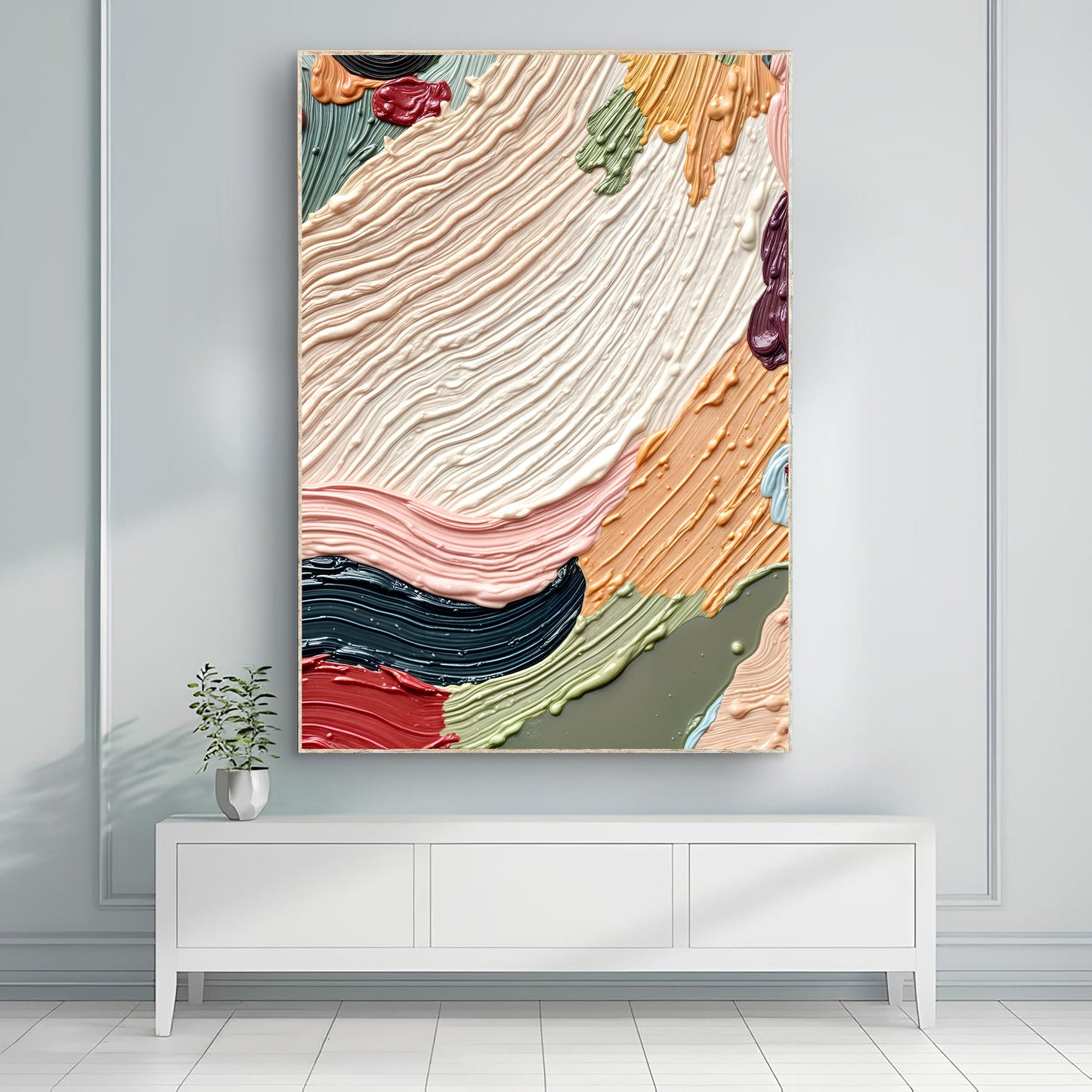 Vivid Form Abstraction Wall Art