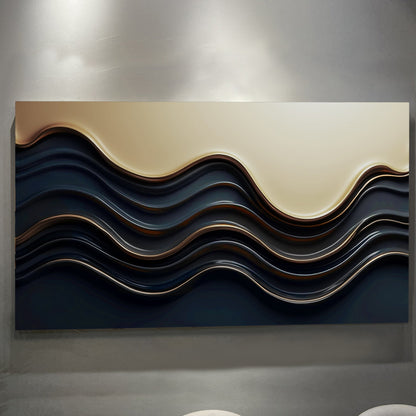 Gold on Black Composition III Wall Art