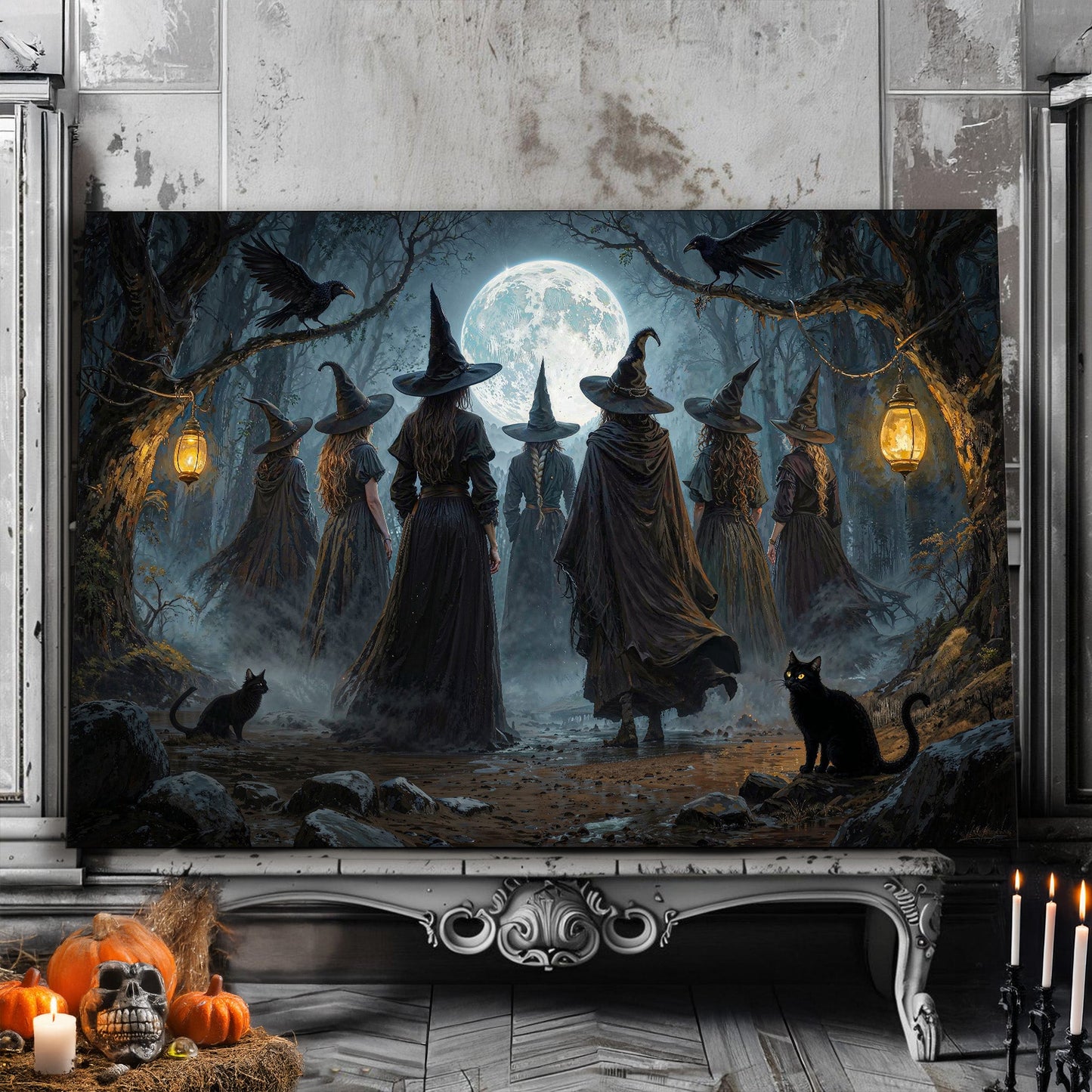 Coven Gathering — Halloween Wall Art