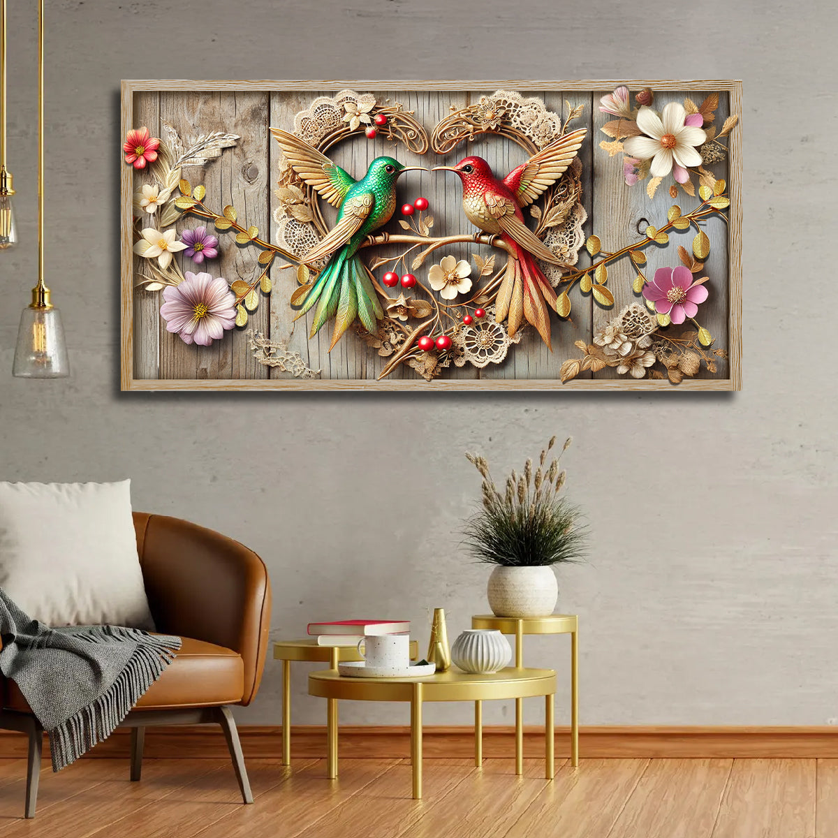 3D Hummingbird Composition VII Wall Art