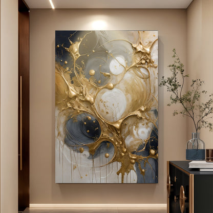 Black & Gold Abstract Splash