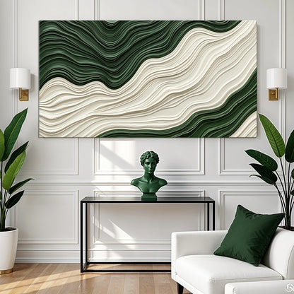 Emerald Drift Composition VIII Wall Art