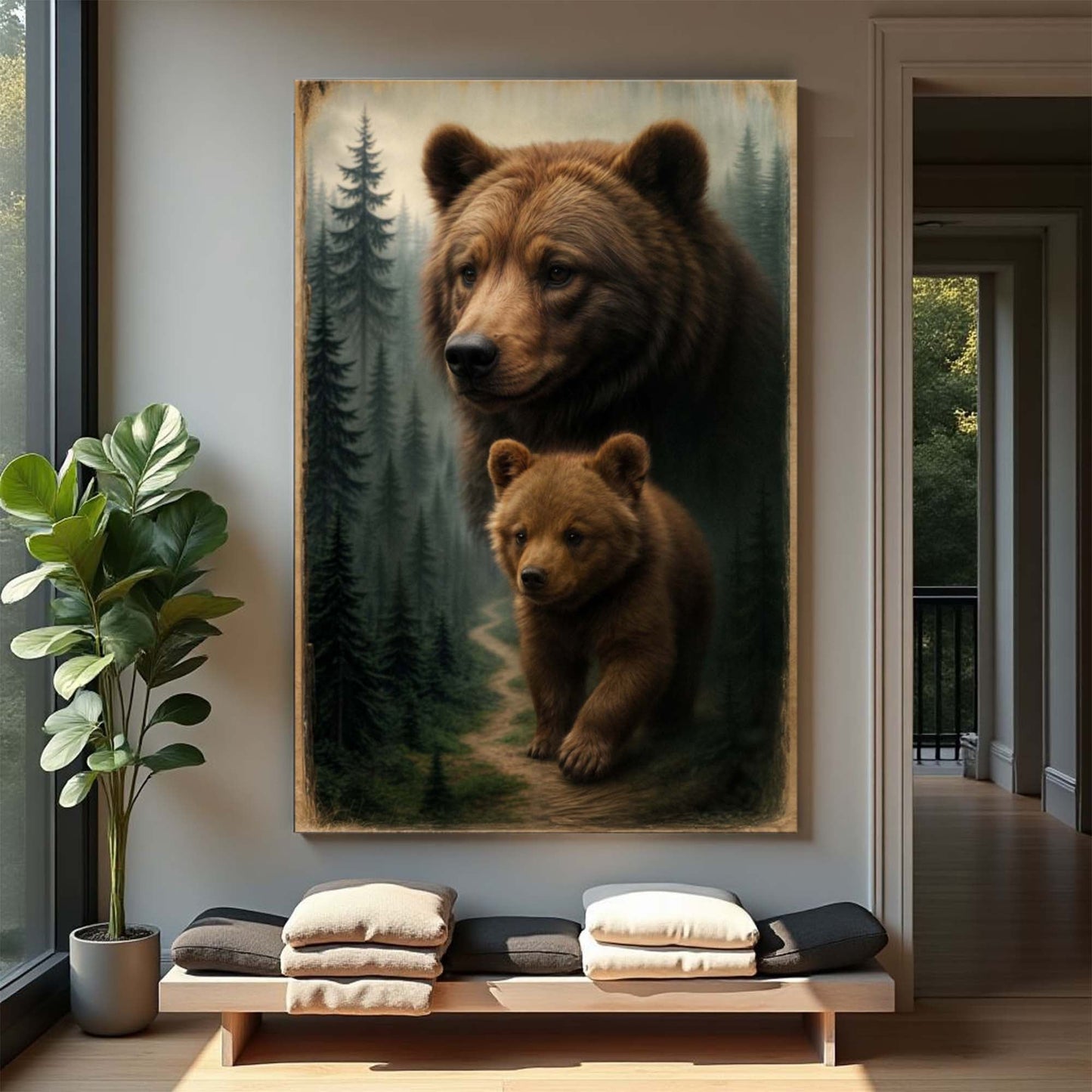 Kin of the Wild — Bear & Cub Art