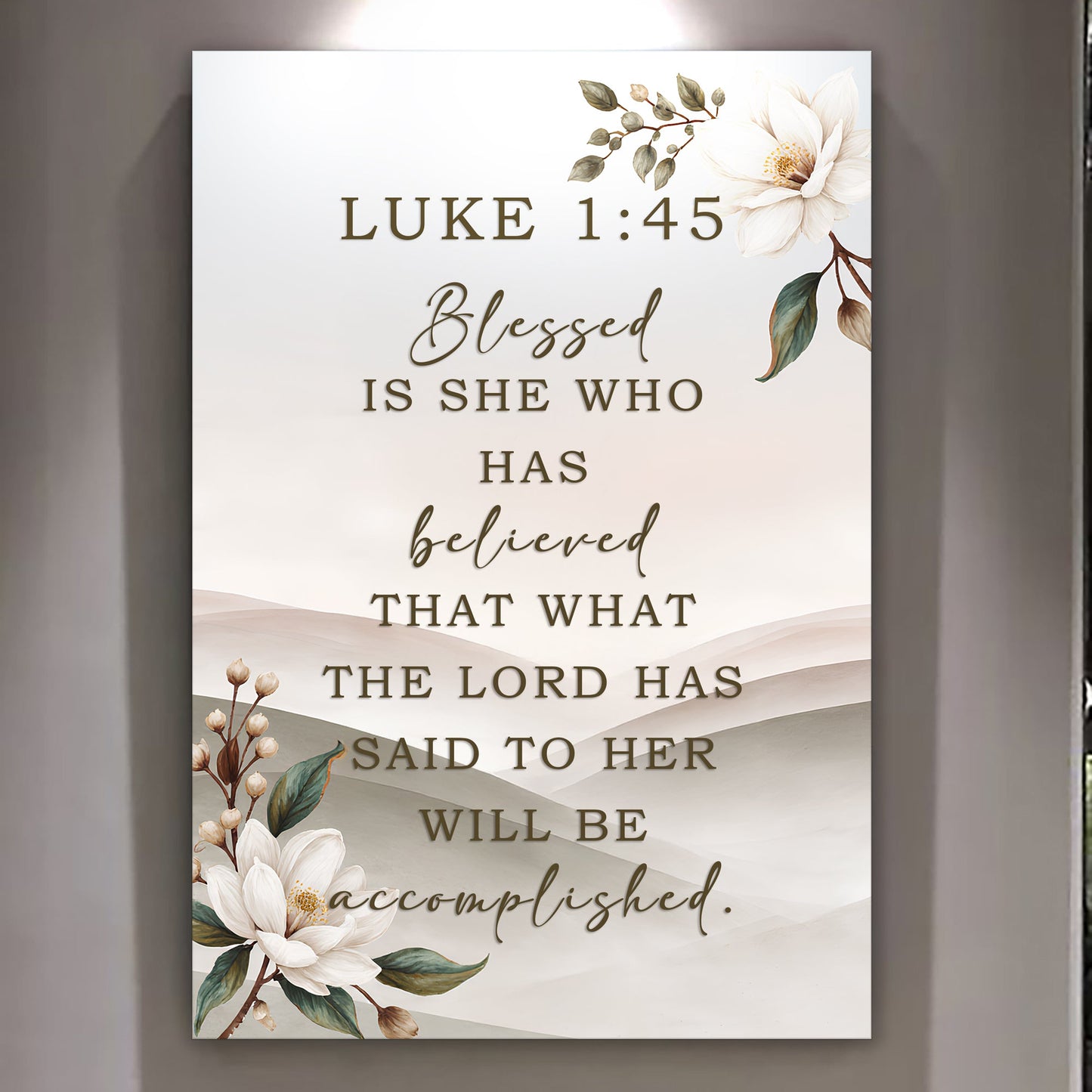 She Who Believed — Luke 1:45 Wall Art