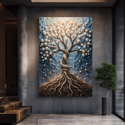 Luminous Pearl Tree Wall Art
