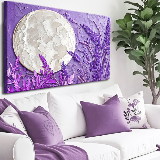 Moonlit Lavender Form Wall Art
