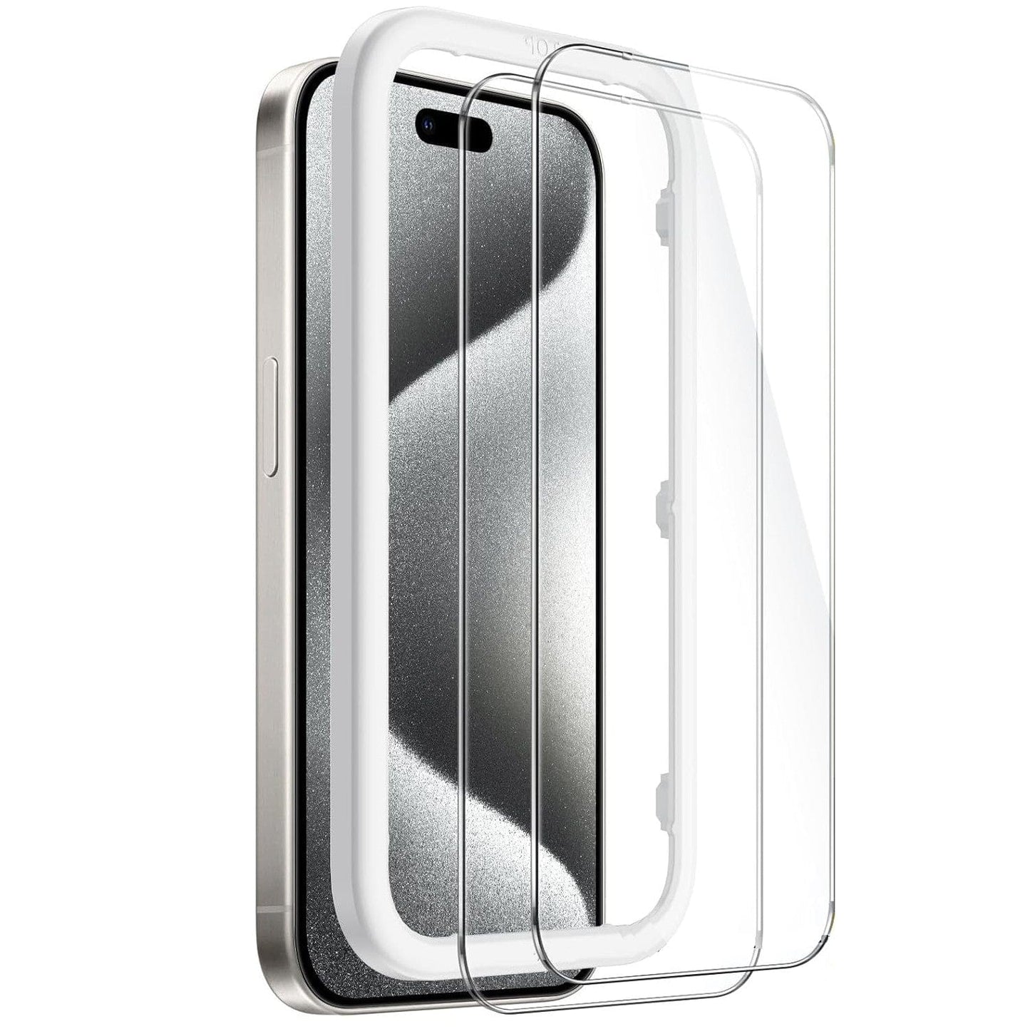 iPhone 15 Pro Tempered Glass Screen Protector - 2-Pack, Anti-Fingerprint | ZeroDamage