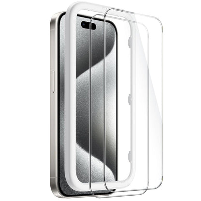 iPhone 15 Pro Tempered Glass Screen Protector - 2-Pack, Anti-Fingerprint | ZeroDamage