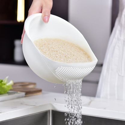 Multi-functional Thickened Round Plastic Fruit And Vegetable Draining Basket