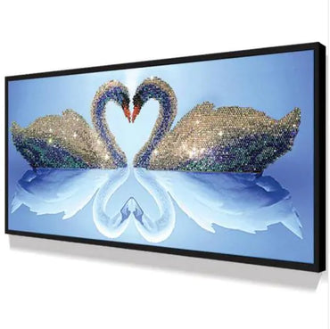 5D Diamond Painting - Swan Heart Wall Decor