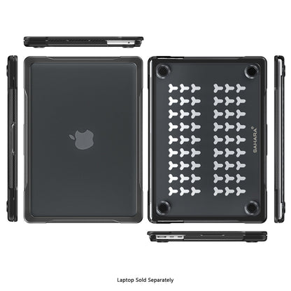 MacBook Air 13.6-inch (M3-M5) Clear/Black Case – Shock-Absorbing Corners | Raider Series