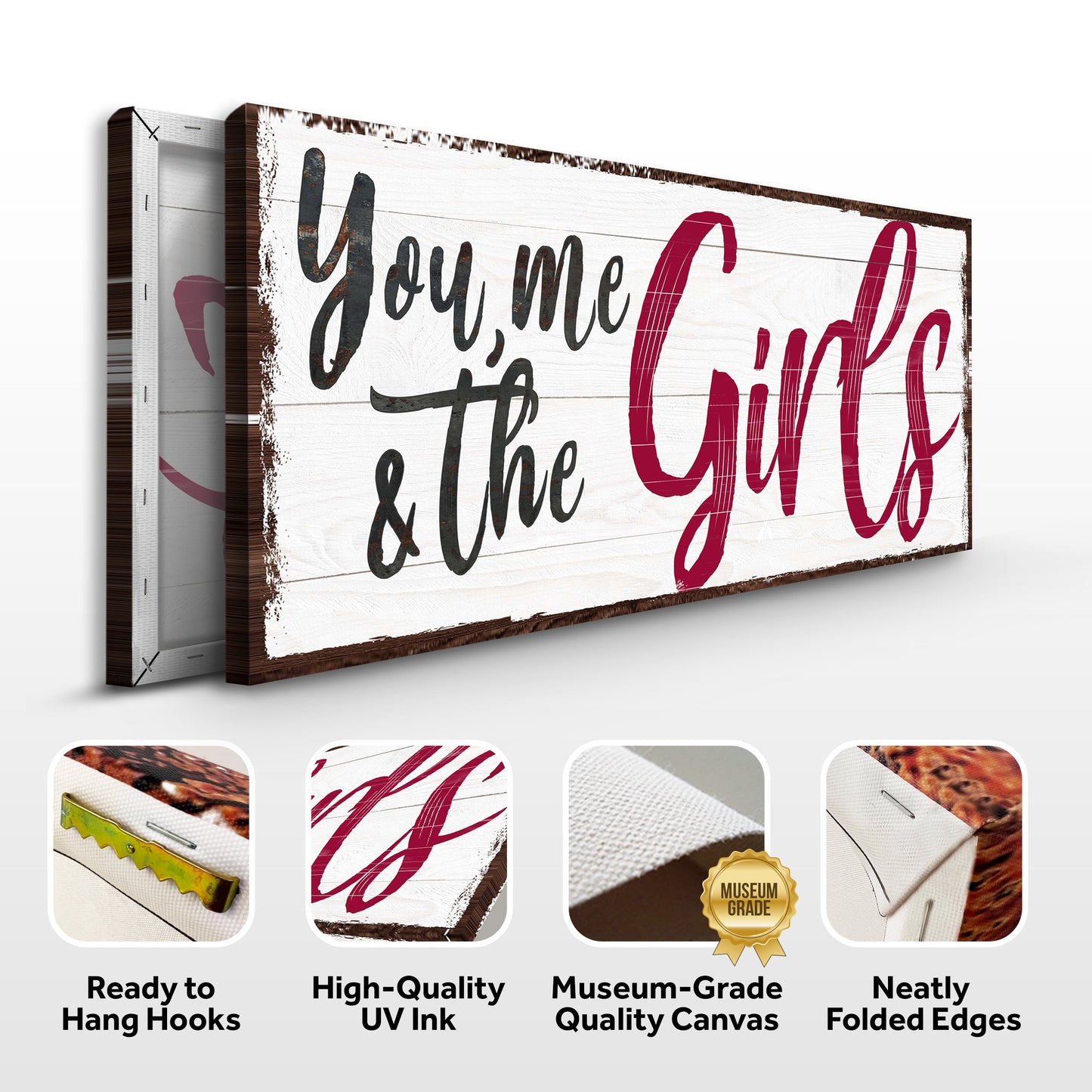 You, Me, and Our Girls – III Wall Sign