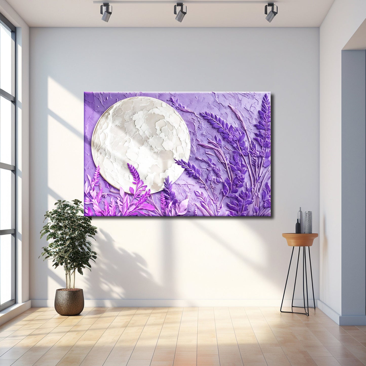 Moonlit Lavender Form Wall Art