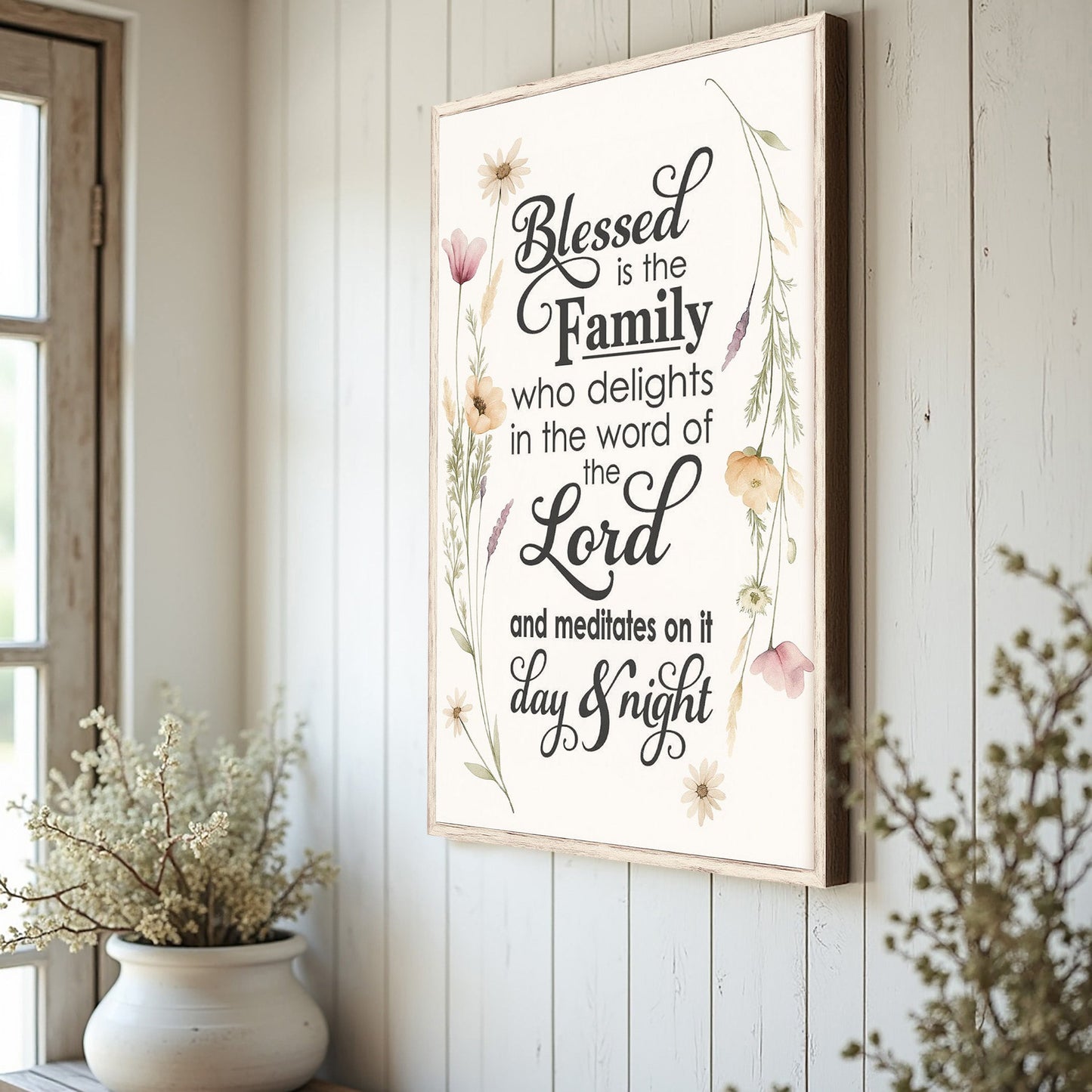 Faith & Family Blessings Sign