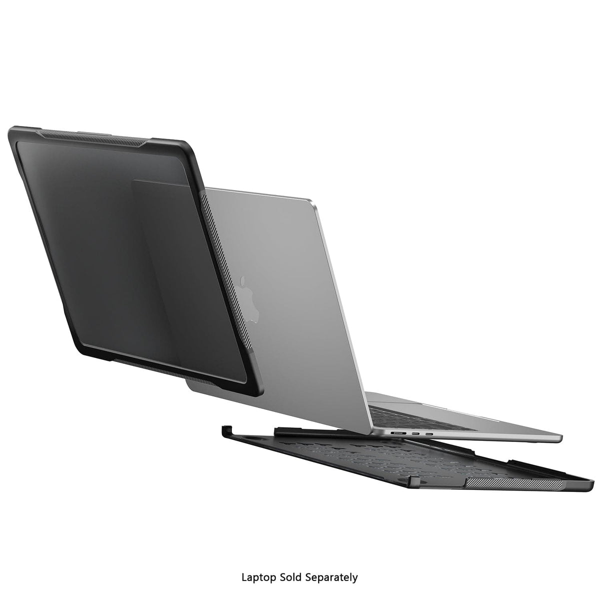 MacBook Air 13.6-inch (M3-M5) Clear/Black Case – Shock-Absorbing Corners | Raider Series