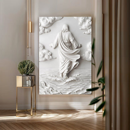 Christ Over the Waves – Modern Form Wall Art