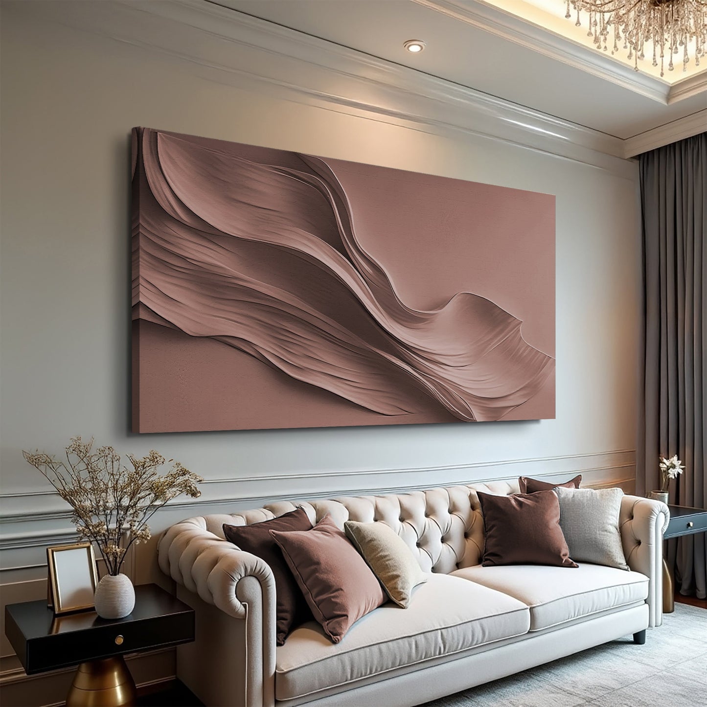 Terracotta Texture Motif Wall Art