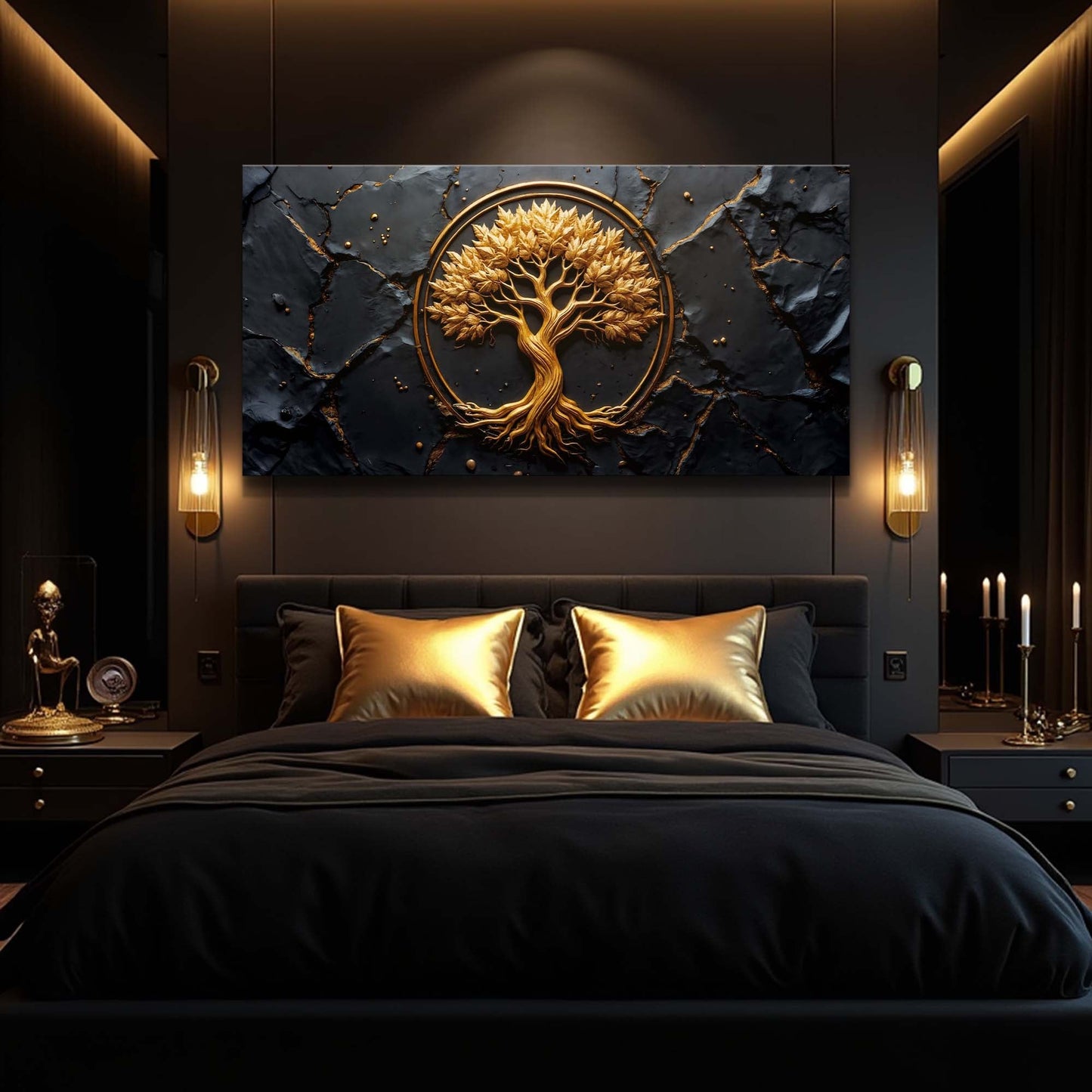Golden Woodland Wall Art