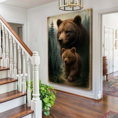 Kin of the Wild — Bear & Cub Art