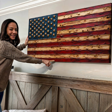 Stars & Stripes Emblem American Flag Wall Art